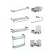 Silver Bathroom Hardware Sets Wall Mounted Stainles Steel Sus304 Gold satin