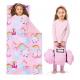Unicorn Kids Slumber Bag For Ages 3-8 Years Includes Removable Pillow