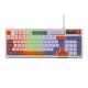 94+4 Pcs Multimedia Keys Led Rainbow Backlit Multimedia Gaming Keyboard For Gaming