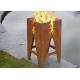 Durable Outdoor Corten Steel Fire Pit Barbecue Customized Size Available