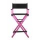 Aluminum Professional Makeup Chair For Salon Light Weight Pink Color