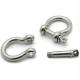 5mm Stainless Steel Bow Shackle for Paracord Bracelet Silver Plated Low Shipping Cost