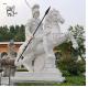 marble greek warrior sculpture life size stone carved garden statue