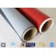 Single Side 520g Silicone Coated Fiberglass Fabric Red Fireproof Cloth 0.45mm