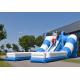 Blue / White Tunnel Commercial Inflatable Slide Safety Giant Inflatable Slide Rental