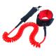 TPU Red Transparent 10 Length Coiled SUP Leash Neoprene Strap