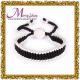 Unique black links friendship bracelets jewelry for women / men decorating LS015