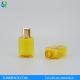 40ml yellow square plastic bottle with golden disc top