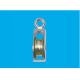 nickle plated fixed eye us type pulley with single wheel