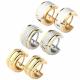 18G Stainless Steel Small Hoop Huggie Hinge Stud Earrings Silver Black Blue Gold