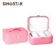 OEM Order Accept Leather Jewelry Box with Rectangular Inner Material LEATHER