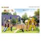 Honeybee Theme Wooden Playground Slide Precision Machining Color Powder Coated