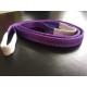 High Strength Purple Synthetic Webbing Sling Min Breaking Strength 7 Ton With Eye