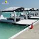 Custom Inflatable Floating Docks PVC Black White Water Air Dock For Boats