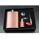 Portable Kitchen Household Items 9 Oz  Leather Hip Flask Business Gift Pipe Set
