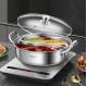 New Arrival 28cm Hot Pot Multi-user Hotpot Induction Soup Pot 304 Stainless Steel Shabu Pots For Cooking