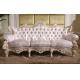 Luxury Antique Chesterfield French Carved Living Room Fabric Sofa  LS-A115T