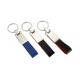 Personalized PU Leather Key Chains Zinc Alloy Car Key Holder With Leather Strap