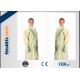 Non Woven Disposable Isolation Gowns 20-60G Protective Wear Blue / Yellow / White Color