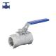 Stainless Steel Screw End Ball Valve CF8 CF8M 1000WOG 1PC Type Threaded Ball Valve