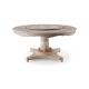Luxury Shell Decoration Round Shaped Ash Wooden Dining Table