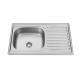 PSON Above Counter Stainless Sink Kitchen Sink With Drainboard Anti Corrosion
