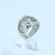 Fashion 316L Stainless Steel Casting Clay CZ Stones Ring LRX467