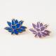 Custom Plating Lotus Flower Pin Badge Europe Regional Feature Enamel Pin for Clothing