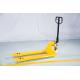 2000kg Capacity Steel Hand Pallet Truck Yellow Color With PU Wheels