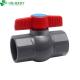 ABS Handle PVC Compact Octangle Ball Valve for Water Drainage in Building Construction
