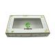 Custom White Cardboard Jewelry Boxes , Hard Cardboard Gift Boxes With Clear Window Lid