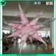 1.5m Pink 210T Polyester Inflatable Star For Club Event Hanging Decoration