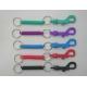 Muti Colors Short Bungee Spring Coil PlasticTrigger Snap Coil w/Key Ring