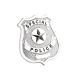 Embossed 3d 1.5mm Custom Metal Badge Military Ghana Police Cap Badges