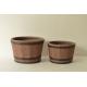 Modern Lightweight Waterproof Round Fiber Clay Planter Reinforced Clay Planter