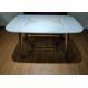 Home Room 130*80*76cm Wrought Iron Marble Table