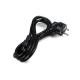 Black Power Cable Eu , European Plug Extension Lead Fully Molded Design