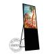 43 Inch Slim Shopping Mall Advertising Kiosks Displays Portable LCD Slant Floorstanding