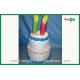 Backyard Party Cute PVC Plastic Inflatable Birthday Cake For Decorations