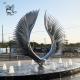 BLVE Stainless Steel Angel Wings Sculpture Metal Abstract Modern Art Outdoor Hotel Water Fountains