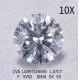 CVD IDEAL Cut Round Diamond Jewelry 1.07 Ct VVS2 F Color Diamond