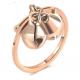 Bell Pendant Ring Stainless Steel Materials Ring  18K Pink Color Wedding Ring