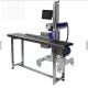 High speed and prescion auto focus galvo scanner flying CO2 laser marking/cutting machine with conveyor