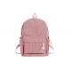 Customized 100% Cotton Backpack Pink Beige Corduroy Back Pack