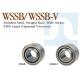 Light Industrial Stainless Steel Spherical Bearings WSSB - V Swaged Race Wide