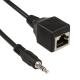3.5mm Stereo Jack to RJ45 Female Socket Cat5 Cat6 Ethernet Extender Audio Cable