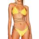 Yellow Vacation Bandeau Swimming Suits Bikini Backless The New Style In Stock High-Elastic Sexy