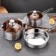 Escalation Series 5Pcs Multi-Purpose Kitchen Pots Cooking Cookware Sets Stainless Steel Pots Sets