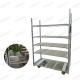 50kg Capacity Foldable Dutch Flower Trolley For Easy Storage And Transport Of Sulver-white Blooms