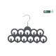 Betterall Black Multihole Velvet Hanger Betterall Multifunctional Circle Hooks ABS Plastic Scarf Velvet Hanger